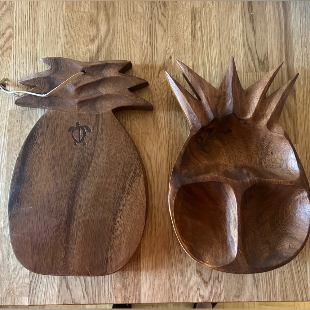 Wood dish and cutting board